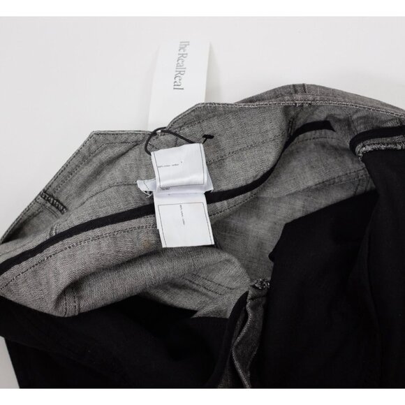 Chanel 10P jeans 42 US 10 gray high waist 3 button gray distressed 2010 - Picture 16 of 16